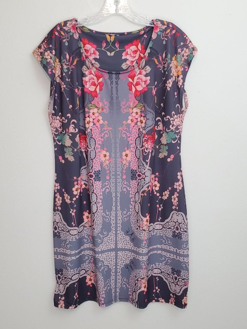 Johnny Was Asbrie dress, periwinkle floral shift dress